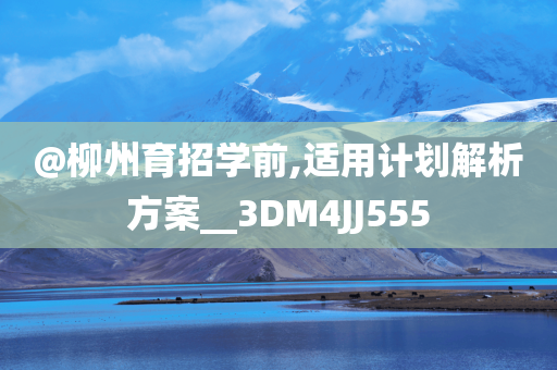 @柳州育招学前,适用计划解析方案__3DM4JJ555