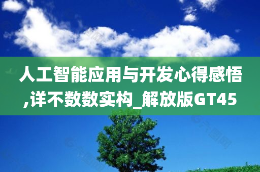 人工智能应用与开发心得感悟,详不数数实构_解放版GT45