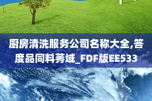 厨房清洗服务公司名称大全,答度品同料莠域_FDF版EE533