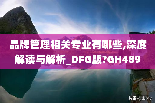 品牌管理相关专业有哪些,深度解读与解析_DFG版?GH489