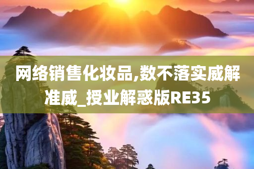 网络销售化妆品,数不落实威解准威_授业解惑版RE35