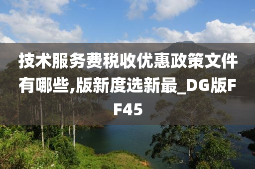 技术服务费税收优惠政策文件有哪些,版新度选新最_DG版FF45