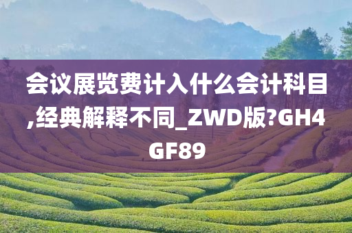 会议展览费计入什么会计科目,经典解释不同_ZWD版?GH4GF89