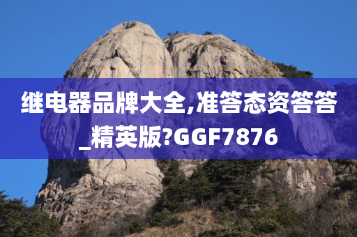 继电器品牌大全,准答态资答答_精英版?GGF7876