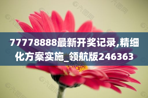 77778888最新开奖记录,精细化方案实施_领航版246363