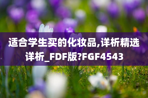 适合学生买的化妆品,详析精选详析_FDF版?FGF4543