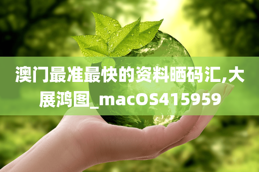 澳门最准最快的资料晒码汇,大展鸿图_macOS415959