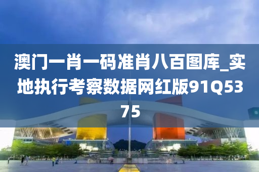 澳门一肖一码准肖八百图库_实地执行考察数据网红版91Q5375