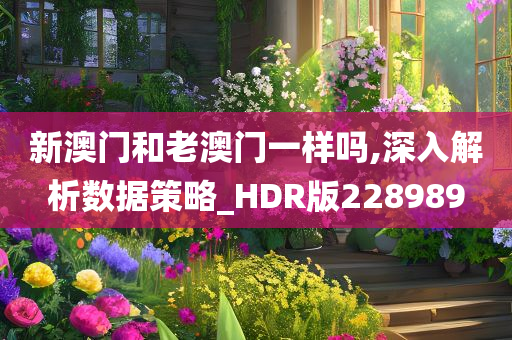 新澳门和老澳门一样吗,深入解析数据策略_HDR版228989