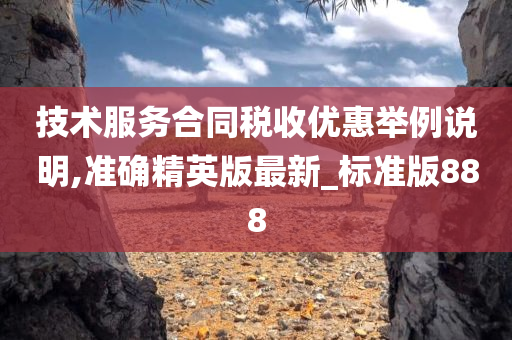 技术服务合同税收优惠举例说明,准确精英版最新_标准版888