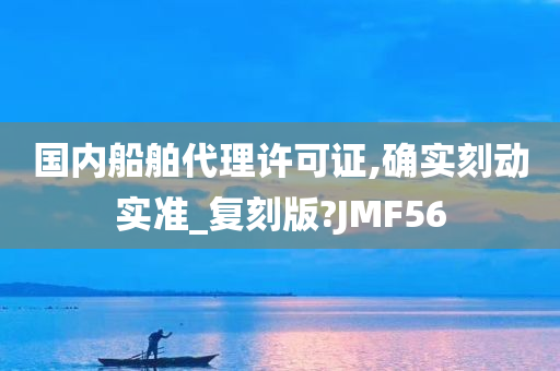 国内船舶代理许可证,确实刻动实准_复刻版?JMF56