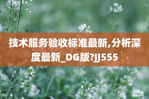 技术服务验收标准最新,分析深度最新_DG版?JJ555