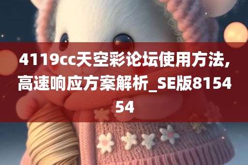 4119cc天空彩论坛使用方法,高速响应方案解析_SE版815454