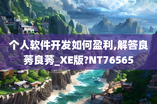 个人软件开发如何盈利,解答良莠良莠_XE版?NT76565