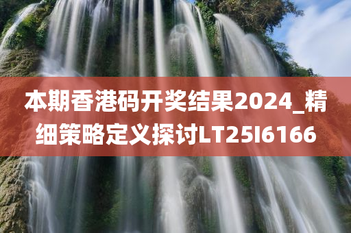 本期香港码开奖结果2024_精细策略定义探讨LT25I6166