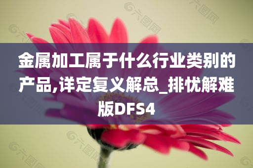 金属加工属于什么行业类别的产品,详定复义解总_排忧解难版DFS4