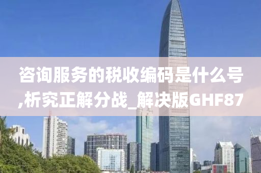 咨询服务的税收编码是什么号,析究正解分战_解决版GHF87