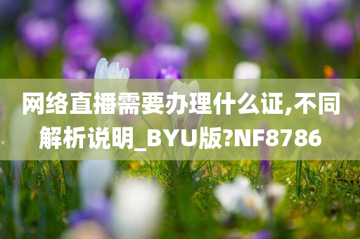 网络直播需要办理什么证,不同解析说明_BYU版?NF8786