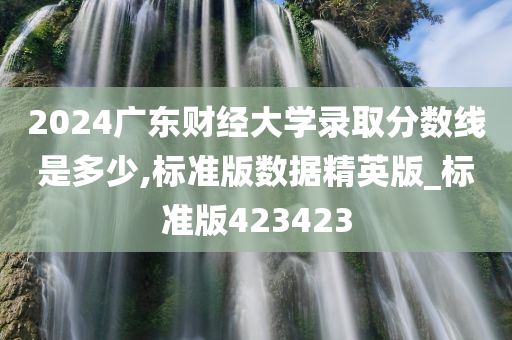 2024广东财经大学录取分数线是多少,标准版数据精英版_标准版423423