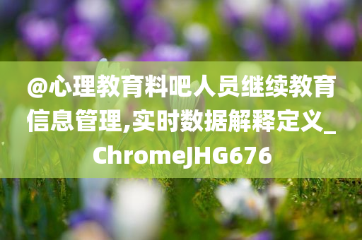 @心理教育料吧人员继续教育信息管理,实时数据解释定义_ChromeJHG676