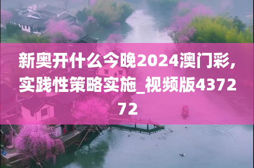 新奥开什么今晚2024澳门彩,实践性策略实施_视频版437272