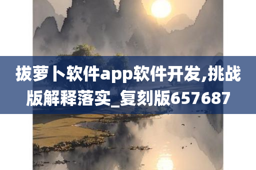 拔萝卜软件app软件开发,挑战版解释落实_复刻版657687