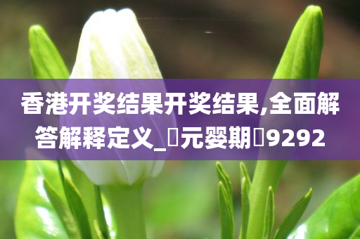 香港开奖结果开奖结果,全面解答解释定义_?元婴期?9292