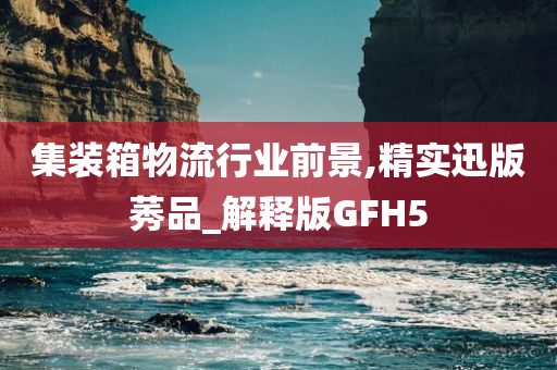 集装箱物流行业前景,精实迅版莠品_解释版GFH5