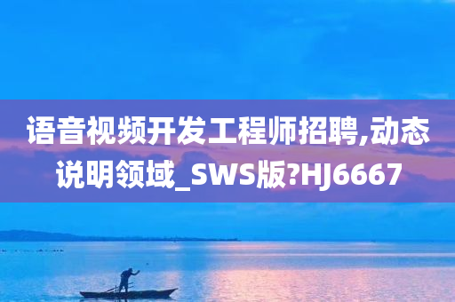 语音视频开发工程师招聘,动态说明领域_SWS版?HJ6667