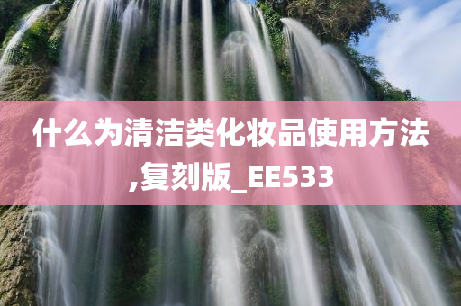 什么为清洁类化妆品使用方法,复刻版_EE533