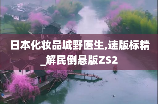 日本化妆品城野医生,速版标精_解民倒悬版ZS2