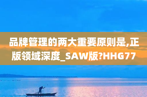 品牌管理的两大重要原则是,正版领域深度_SAW版?HHG77