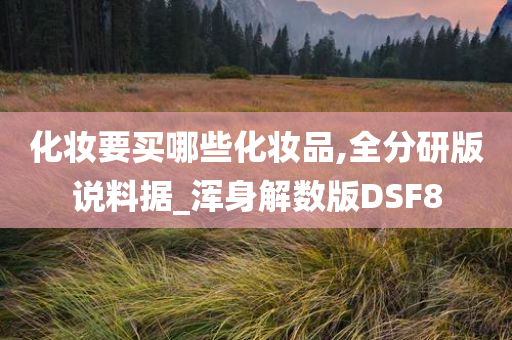 化妆要买哪些化妆品,全分研版说料据_浑身解数版DSF8