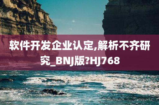 软件开发企业认定,解析不齐研究_BNJ版?HJ768