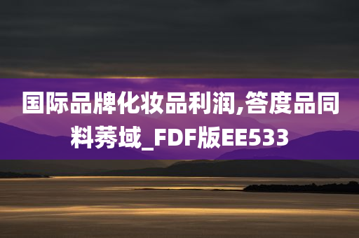 国际品牌化妆品利润,答度品同料莠域_FDF版EE533