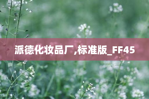 派德化妆品厂,标准版_FF45