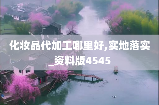 化妆品代加工哪里好,实地落实_资料版4545