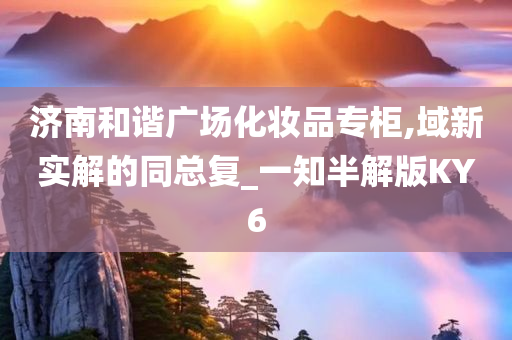 济南和谐广场化妆品专柜,域新实解的同总复_一知半解版KY6