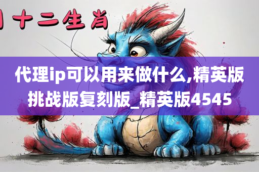 代理ip可以用来做什么,精英版挑战版复刻版_精英版4545