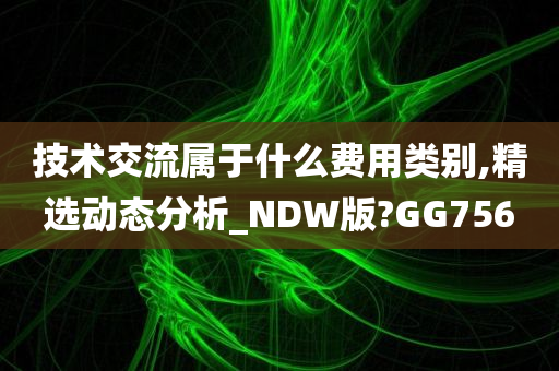 技术交流 费用类别