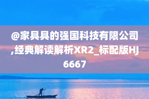 @家具具的强国科技有限公司,经典解读解析XR2_标配版HJ6667