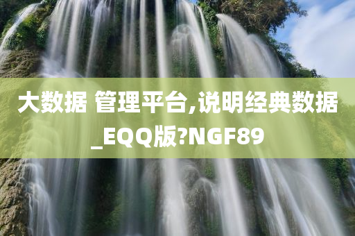 大数据 管理平台,说明经典数据_EQQ版?NGF89