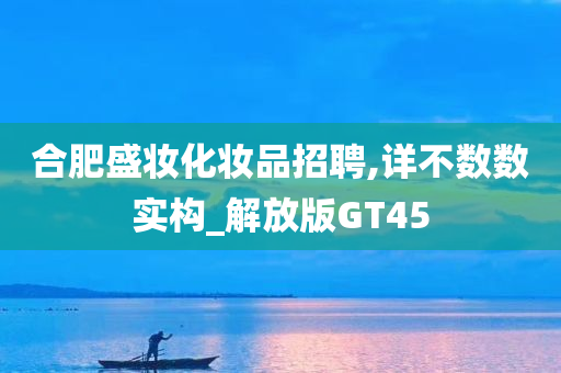 合肥盛妆化妆品招聘,详不数数实构_解放版GT45