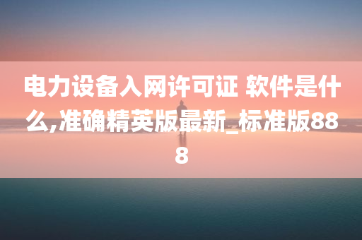 电力设备入网许可证 软件是什么,准确精英版最新_标准版888