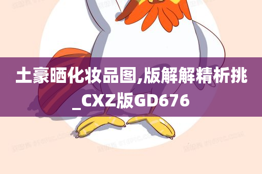 土豪晒化妆品图,版解解精析挑_CXZ版GD676