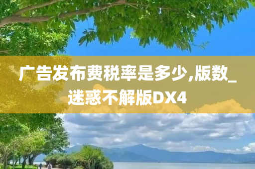 广告发布费税率是多少,版数_迷惑不解版DX4