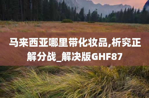 马来西亚哪里带化妆品,析究正解分战_解决版GHF87