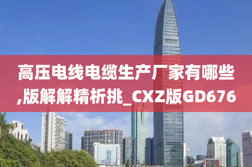 高压电线电缆生产厂家有哪些,版解解精析挑_CXZ版GD676