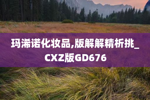 玛浠诺化妆品,版解解精析挑_CXZ版GD676