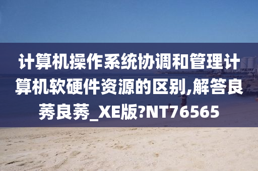 计算机操作系统协调和管理计算机软硬件资源的区别,解答良莠良莠_XE版?NT76565